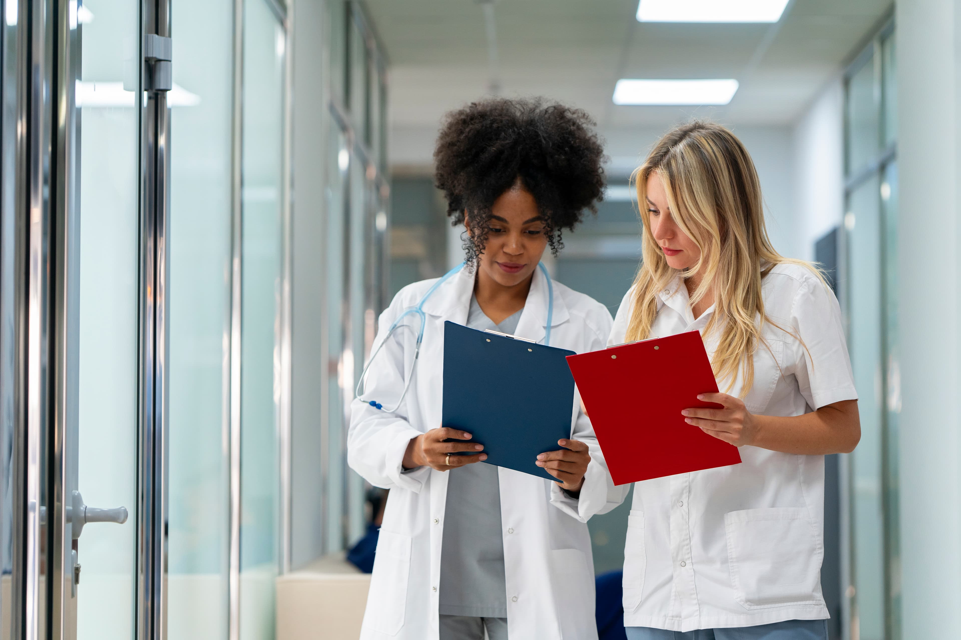 Healthcare professionals at work